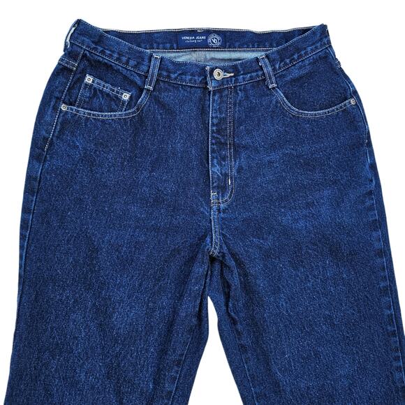 Straight Leg Jeans Plus Size 14 Avg Dark Wash Cotton Denim Venezia High Rise - Picture 2 of 10